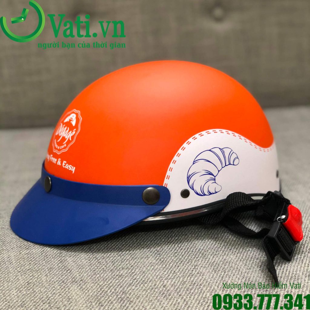 Xưởng sản xuất mũ nón bảo hiểm in logo theo yêu cầu Vati