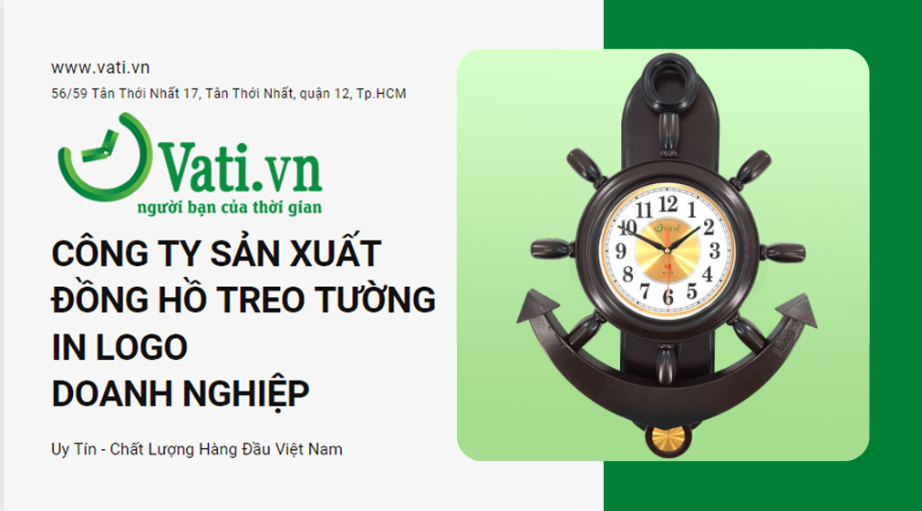 Đồng hồ treo tường in logo giá rẻ tại TPHCM