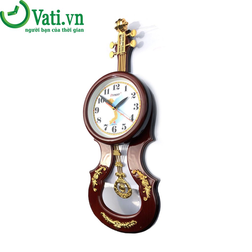 Đồng hồ treo tường in logo mẫu đàn violin G02