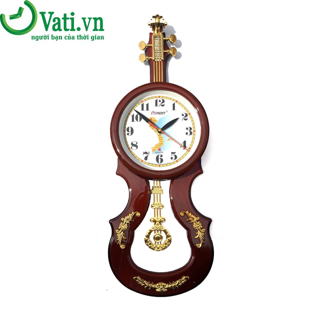 Đồng hồ treo tường in logo mẫu đàn violin G02