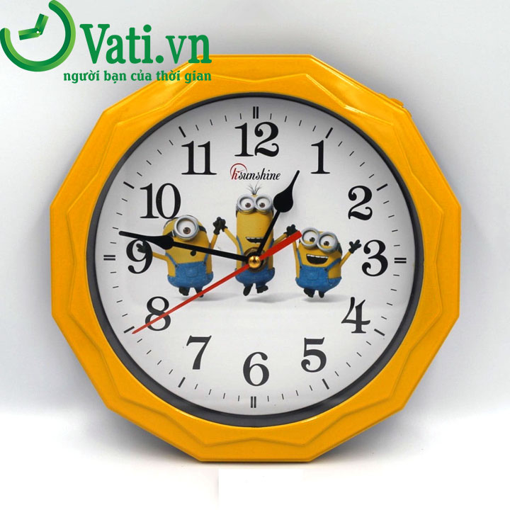 Đồng hồ treo tường in logo 20x20cm - Vati